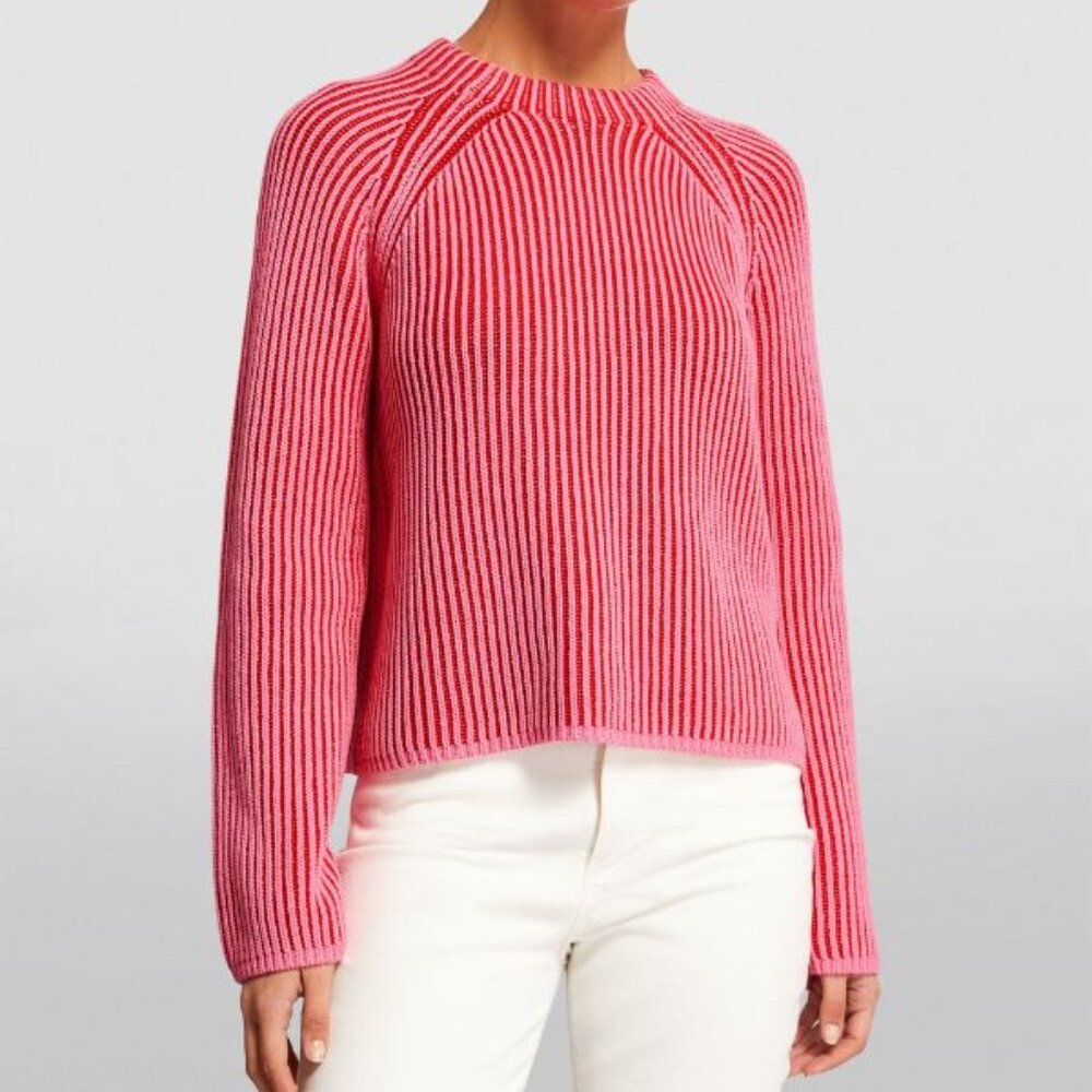 Me and Em Cotton Ribbed-Contrast Sweater